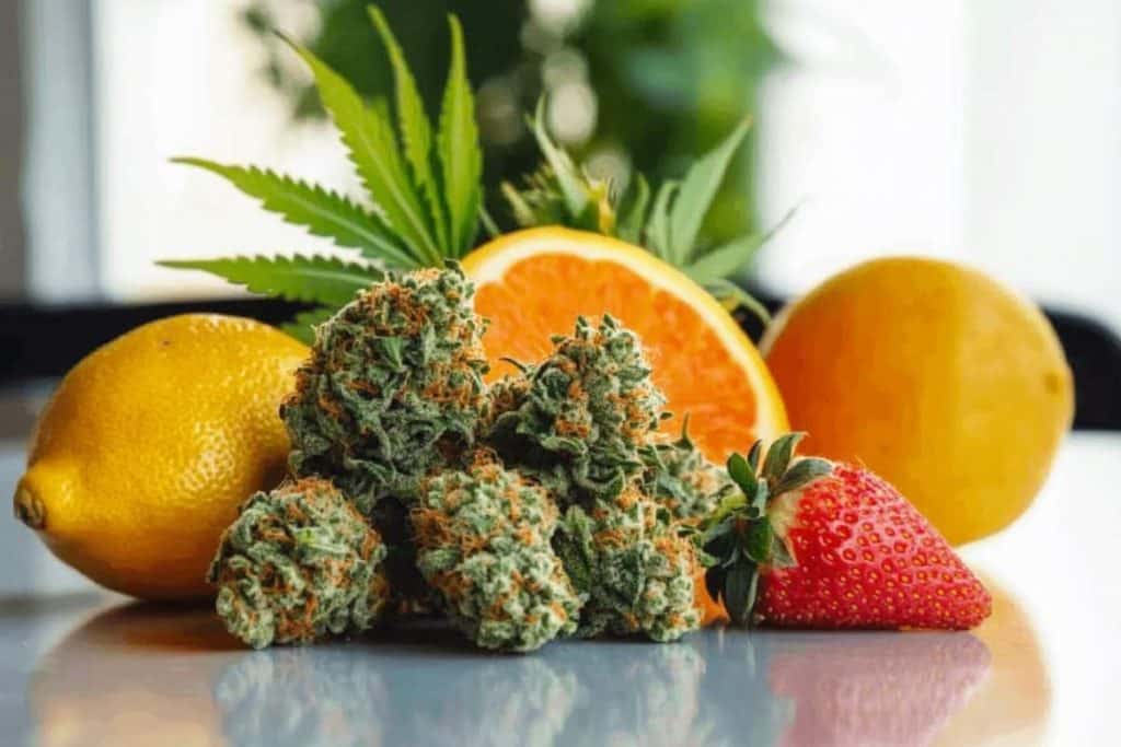 fleurs de CBD aux arômes fruités